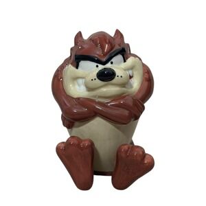 Vintage Warner Bros Taz Tasmanian Devil Ceramic Coin Bank Looney Tunes 2003- NEW